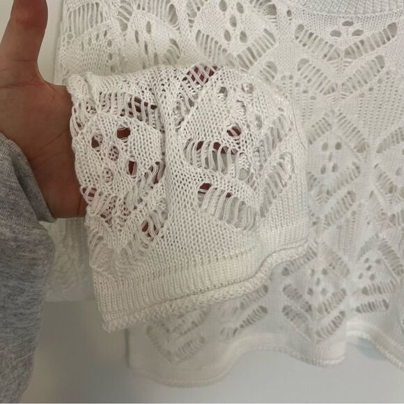 Princess Polly AILEEN CROCHET SWEATER WHITE XS/S - Picture 10 of 13